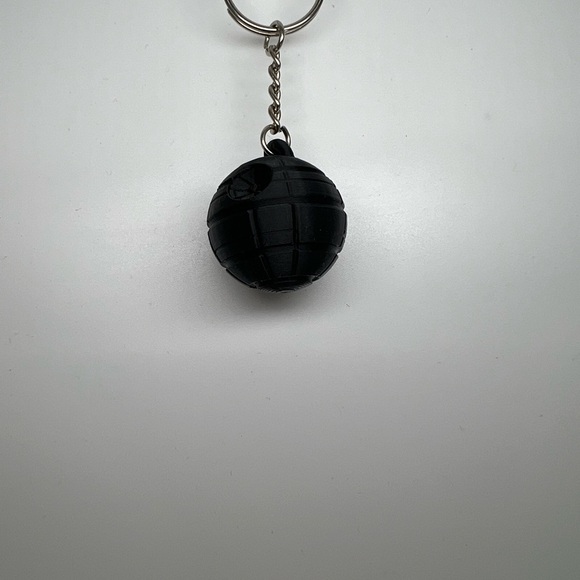 Star Wars 3D Printed Black Death Star Keychain - Picture 2 of 2